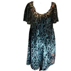 “TOPSHOP” for “LAURA” 80’s Embroidered Dress.